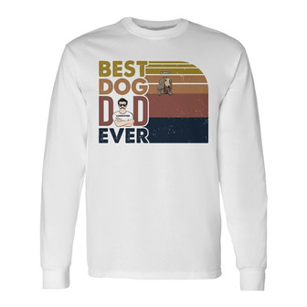 Best Dog Dad Ever Personalized Long Sleeve Shirt - Gift for Dog Lover - Thegiftio UK