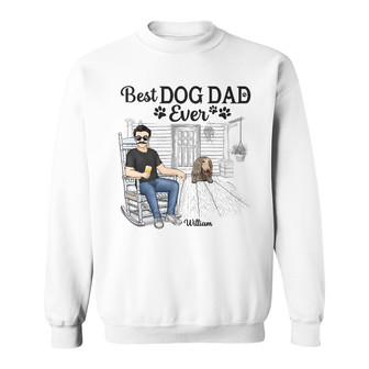 Best Dog Dad Ever Personalized Sweatshirt - Gift for Fathers - Thegiftio UK