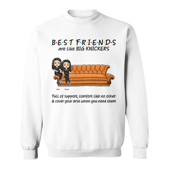 Best Friends Funny And Emotional Words Custom Sweatshirt - Gift - Thegiftio UK