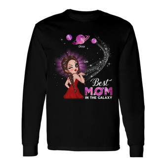 Best Mom Grandma In The Galaxy Custom Long Sleeve Shirt - Gift for Mom - Thegiftio UK
