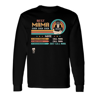 Best Papa Ever Just Call Papa Custom Long Sleeve Shirt - Gift for Dad - Thegiftio UK