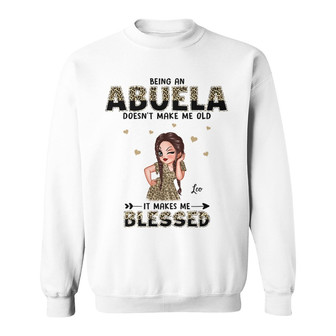 Blessed Nana Grandma Leopard Custom Sweatshirt - Gift for Nana - Thegiftio UK