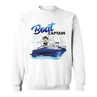 Boat Captain Personalized Sweatshirt - Gift for Travelers - Thegiftio UK