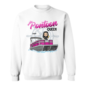 Boating Pontoon Queen Personalized Sweatshirt - Birthday Gift - Thegiftio UK