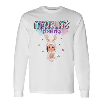 Bright Colors Pattern Grandma's Bunny Doll Custom Long Sleeve Shirt - Thegiftio UK
