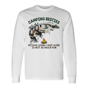 Camping Besties Personalized Long Sleeve Shirt - Gift for Campers - Thegiftio UK
