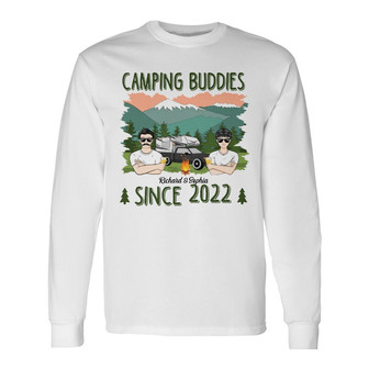 Camping Buddies Since Custom Long Sleeve Shirt - Gift for Couple - Thegiftio UK