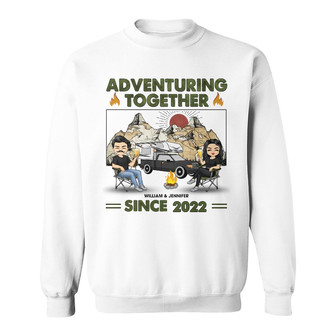 Camping Couple Adventuring Together Since Custom Sweatshirt - Thegiftio UK