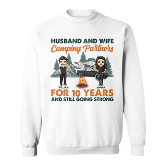 Camping Partners For Years Custom Sweatshirt - Gift for Couples - Thegiftio UK