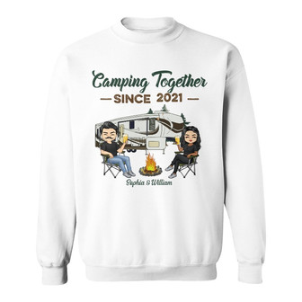 Camping Together Since Personalized Sweatshirt - Couple Gift - Thegiftio UK