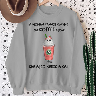 Catpuccino Cat Lover Coffee Custom Sweatshirt - Gift for Her - Thegiftio UK