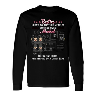 Chibi Bestie Keeping Each Other Sane Custom Long Sleeve Shirt - Gift - Thegiftio UK