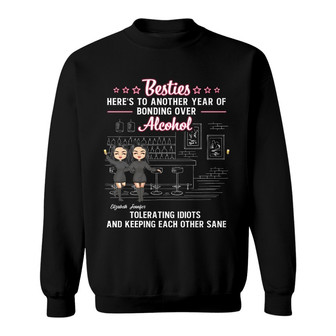 Chibi Bestie Keeping Each Other Sane Custom Sweatshirt - Gift - Thegiftio UK