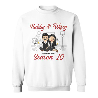 Chibi Couple Cheers To 30 Years Custom Sweatshirt - Thegiftio UK