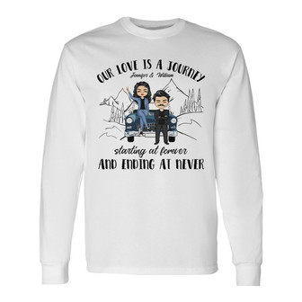 Chibi Couple Our Love Is A Journey Custom Long Sleeve Shirt - Gift - Thegiftio UK