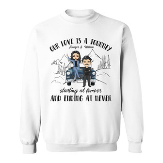Chibi Couple Our Love Is A Journey Custom Sweatshirt - Gift - Thegiftio UK