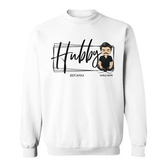 Chibi Couple Wifey Hubby Custom Sweatshirt - Gift for Couples - Thegiftio UK