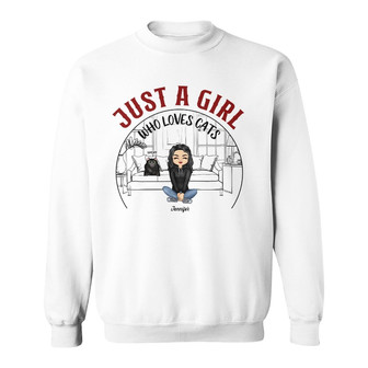 Chibi Girl Best Cat Mom Ever Custom Sweatshirt - Gift for Cats - Thegiftio UK
