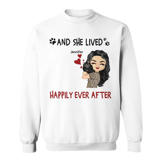Chibi Girl Best Friends Custom Sweatshirt - Gift for Cat Lovers - Thegiftio UK