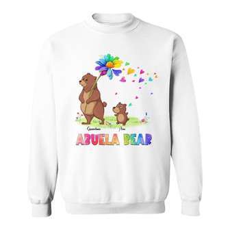Colorful Daisy Mama Grandma Bear Custom Sweatshirt - Thegiftio UK
