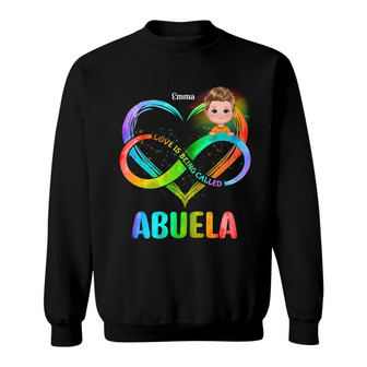 Colorful Heart Infinity Grandma Doll Kid Custom Sweatshirt - Thegiftio UK
