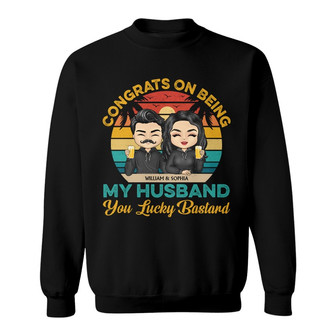 Congrats On Being My Husband Chibi Custom Sweatshirt - Gift - Thegiftio UK