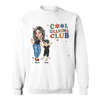 Cool Grandma Club Personalized Sweatshirt - Gift for Grandma - Thegiftio UK