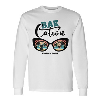 Couple Chibi Baecation Personalized Long Sleeve Shirt - Couples Gift - Thegiftio UK