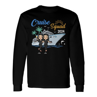 Cruise Squad Bestie Trip Custom Long Sleeve Shirt - Gift for Bestie - Thegiftio UK
