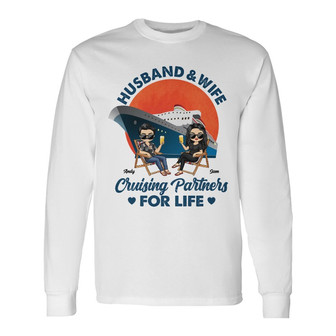 Cruising Partners For Life Custom Long Sleeve Shirt - Gift for Couples - Thegiftio UK