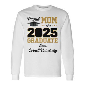 Custom Photo Proud Mom Of A Graduate Personalized Long Sleeve Shirt - Thegiftio UK