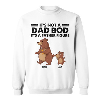 Dad Bod Bear And Kids Custom Sweatshirt - Father's Day Gift - Thegiftio UK