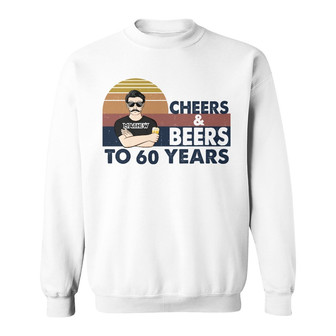 Dad Cheers Beers To 60 Years Custom Sweatshirt - Gift for Dad - Thegiftio UK