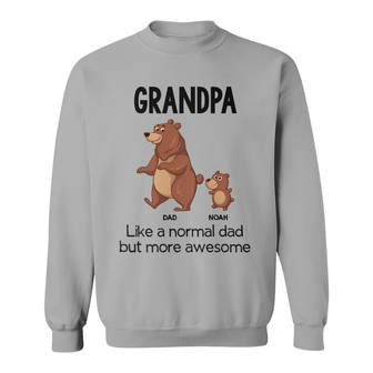 Dad Grandpa Bear And Kids Custom Sweatshirt - Gift for Dad - Thegiftio UK