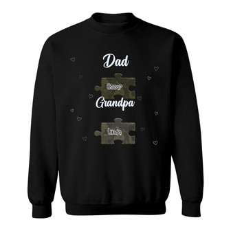 Dad Grandpa Puzzle Camoflage Custom Sweatshirt - Gift for Dad - Thegiftio UK