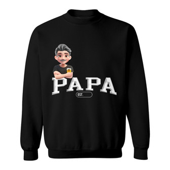 Dad Grandpa Since 3D Effect Custom Sweatshirt - Gift for Dad - Thegiftio UK