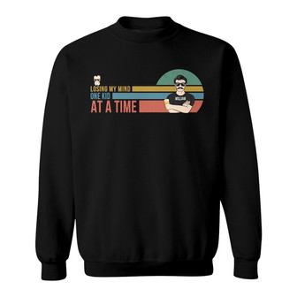 Dad Losing My Mind One Kid At A Time Custom Sweatshirt - Thegiftio UK
