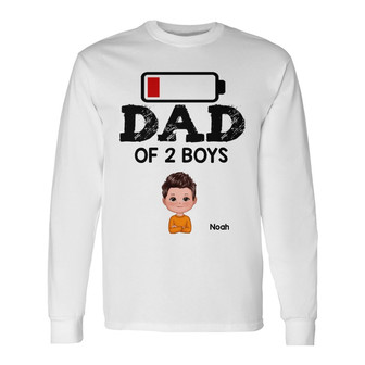Dad Of Boys And Girls Custom Long Sleeve Shirt - Father's Day Gift - Thegiftio UK