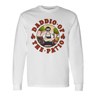 Daddio Of The Patio Personalized Long Sleeve Shirt - Gift For Father - Thegiftio UK