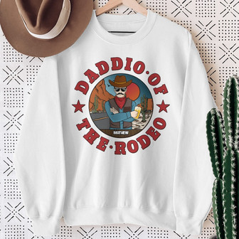 Daddio Of The Rodeo Personalized Sweatshirt - Gift For Father - Thegiftio UK