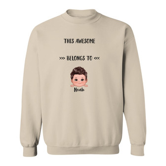 Daddy Belongs To Doll Peeking Kids Custom Sweatshirt - Thegiftio UK