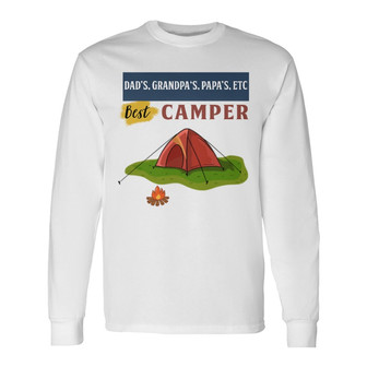 Daddy Grandpa's Best Campers Custom Long Sleeve Shirt - Gift for Dad - Thegiftio UK