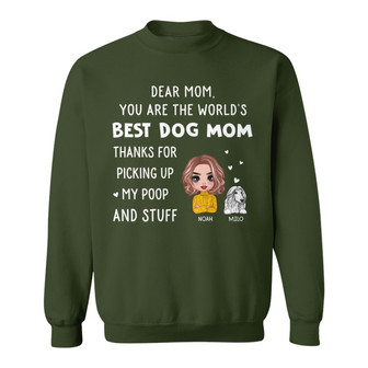 Dear Dog Mom Doll Woman Personalized Sweatshirt - Gift for Moms - Thegiftio UK