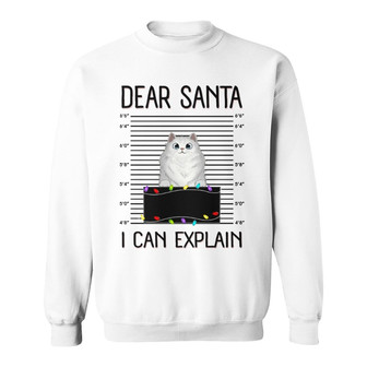 Dear Santa I Can Explain Fluffy Cat Custom Sweatshirt - Gift - Thegiftio UK