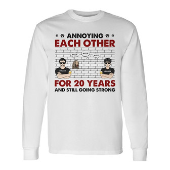 Dog Couple Lovers Annoying Each Other Custom Long Sleeve Shirt - Gift - Thegiftio UK