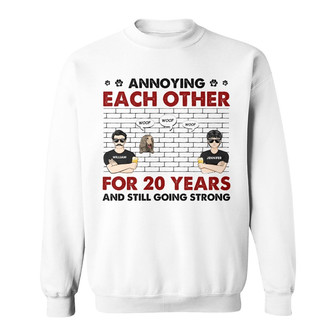 Dog Couple Lovers Annoying Each Other Custom Sweatshirt - Gift - Thegiftio UK