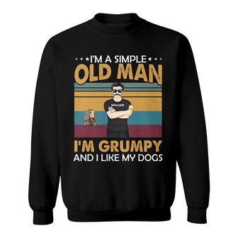 Dog Dad Grumpy Custom Sweatshirt - Gift for Dog Lovers - Thegiftio UK
