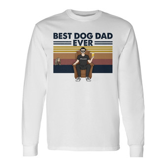 Dog Dad The Man The Myth Custom Long Sleeve Shirt - Gift for Dog Lover - Thegiftio UK