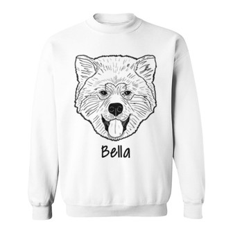 Dog Face Simple Outline Custom Sweatshirt - Gift for Dog Lovers - Thegiftio UK