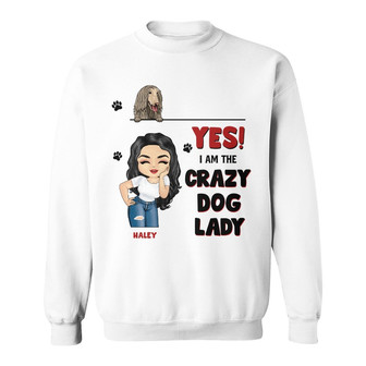 Dog Lovers Chibi Girl Custom Sweatshirt - Gift for Dog Lovers - Thegiftio UK